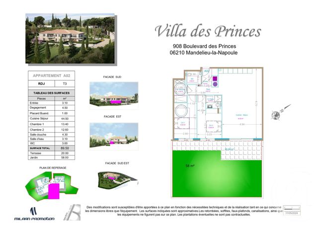 Afficher la photo en grand Appartement F3 à vendre - 3 pièces - 89.5 m2 - MANDELIEU LA NAPOULE - 06 - PROVENCE-ALPES-COTE-D-AZUR - Century 21 Marina Immobilier