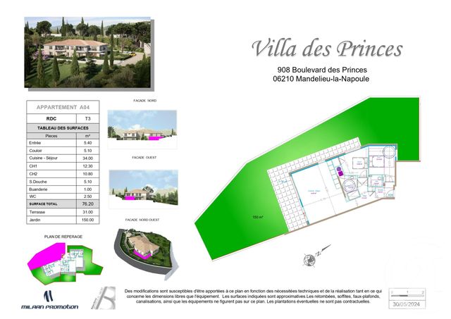 Appartement F3 à vendre - 3 pièces - 76.2 m2 - MANDELIEU LA NAPOULE - 06 - PROVENCE-ALPES-COTE-D-AZUR - Century 21 Marina Immobilier