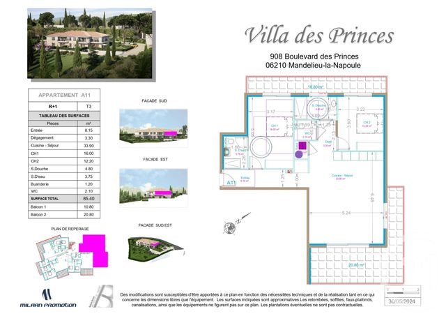 Afficher la photo en grand Appartement F3 à vendre - 3 pièces - 85.4 m2 - MANDELIEU LA NAPOULE - 06 - PROVENCE-ALPES-COTE-D-AZUR - Century 21 Marina Immobilier