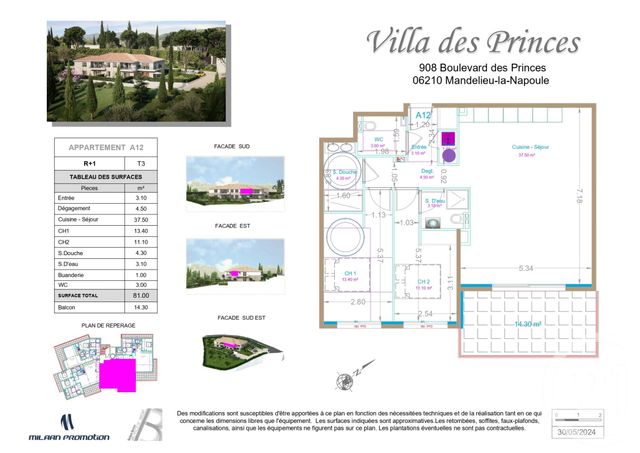 Afficher la photo en grand Appartement F3 à vendre - 3 pièces - 81.0 m2 - MANDELIEU LA NAPOULE - 06 - PROVENCE-ALPES-COTE-D-AZUR - Century 21 Marina Immobilier
